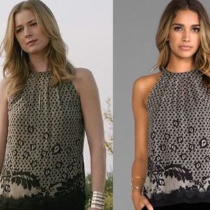 Diane von Furstenberg tank Parvati print chiffon